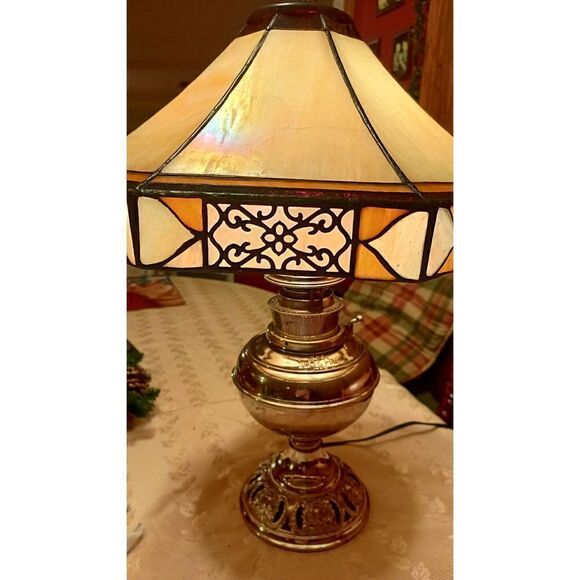 1890s THE B&H (Bradley and Hubbad oil lamp converted to electric "can b turñed b - Picture 1 of 14